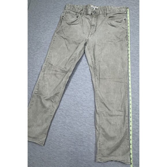 Calvin Klein Jeans Mens Khaki Dusty Green Denim Mid Rise Straight Leg Size 36X30 - Picture 12 of 14